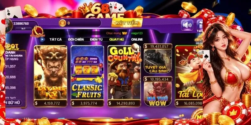 Nhiều game slots quay thưởng hấp dẫn